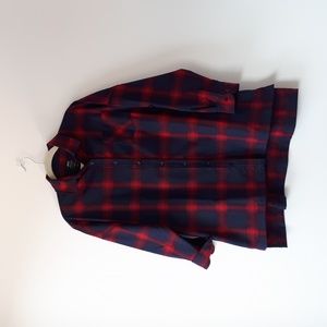 Publish Red and Blue Plaid Shirt Jacket